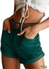 Pantalones cortos hippies vintage color avellana